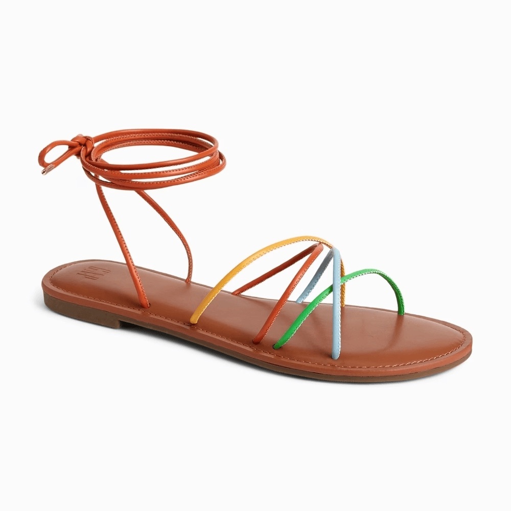 NWT GAP Multicolor Wraparound Strappy Gladiator Sandals